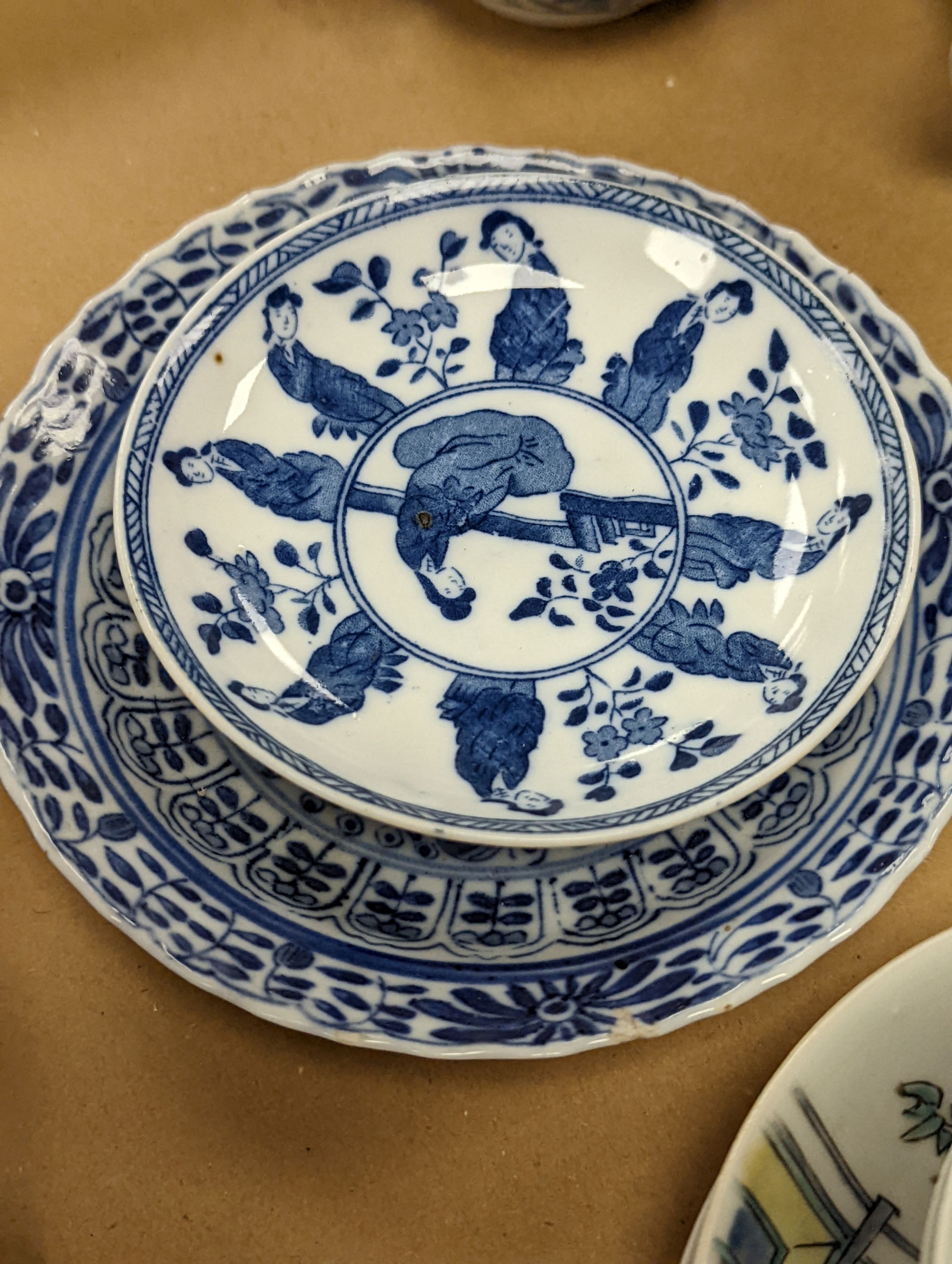 A group of Chinese porcelain teabowls and saucers, 18th-20th century